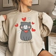 thumbnail image 4 of Cat Love Rules Valentine's Day Sweatshirt, 4 of 11