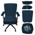 thumbnail image 1 of Fundas para Sillas de Oficina, Funda de Silla de Computadora Estirable de 38-55cm, Azul Marino, 1 of 7