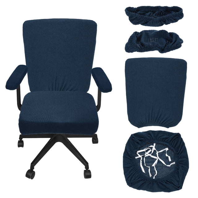 Fundas para Sillas de Oficina, Funda de Silla de Computadora Estirable de 38-55cm, Azul Marino