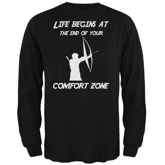 Comfort Zone Archery Black Adult Long Sleeve T-Shirt - X-Large