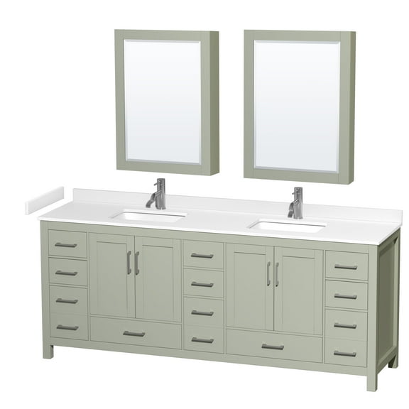 Wyndham Collection Wcs141484d-Vca-Med Sheffield 84" Free Standing Double Basin Vanity Set