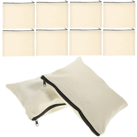 

10 Pcs Zip Tool Bag Small Storage Zipper Pouch Organizer Canvas Heavy Duty Travel