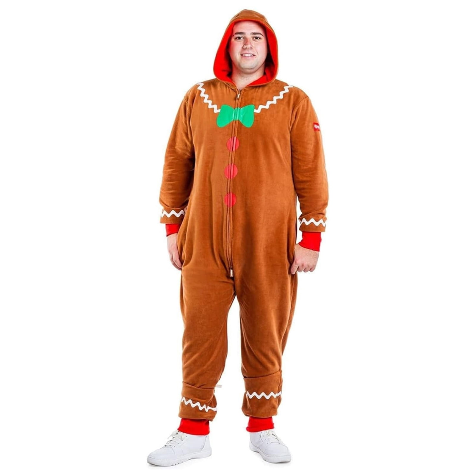 Gingerbread Pajamas Family Matching Onesie Holiday Homewear Sleepwear for Adults Halloween Christmas