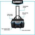 HART 18inch Rolling Tool Bag, Waterproof Bottom, Telescoping Pull