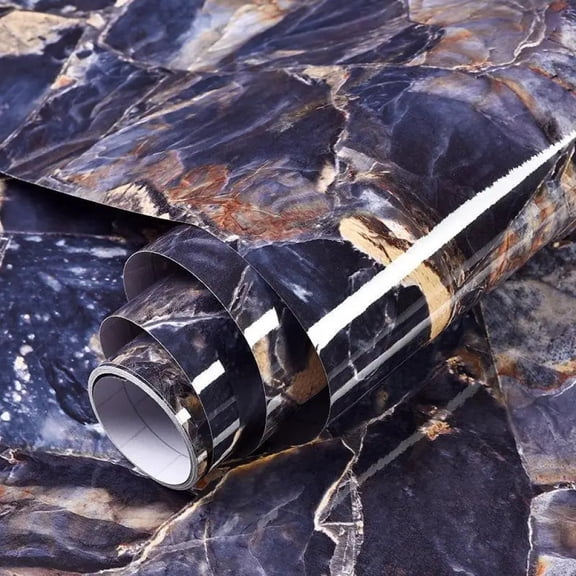 Kitchen Vinyl Marble Self Adhesive Wallpaper DIY Heatproof Waterproof Contact Continuous Wall covering Wall Stickers Wall Decor