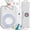 Clear, variant on Medi Grade Cleansing Kit for Adults, 0.53 Gal Capacity – Transparent Reusable Bag with One-Way Valve, 4 Tips, and 5.9 ft Hose – Gentle Personal Hygiene System for Home Use