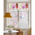 thumbnail image 4 of Ice Cream Linen Curtain Valance for Bedroom/Bathroom/Kitchen/Office/Living/Dining Room Windows,Summer Ombre Fruits Farmhouse Country Rod Pocket Topper Drapes Decorative Cafe Drapery Panel 54x18, 4 of 6