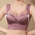 thumbnail image 4 of Antinious Ladies Solid Wireless Breathable Lace Dimensional Support Tank Style Bra, 4 of 5