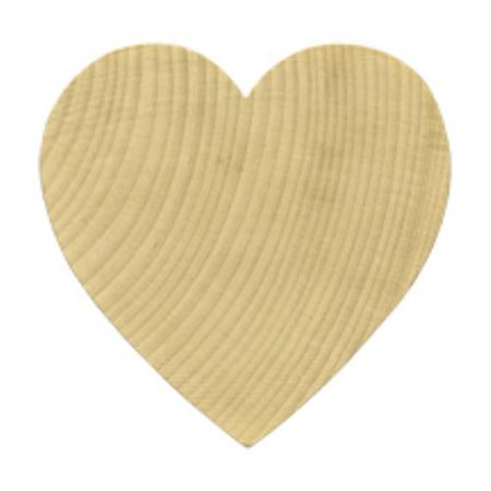 Shape Cut Out - Brand New WH2050-5 Wooden Wood Heart Shape / Cut Out Bag of 5