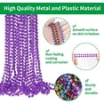 thumbnail image 2 of 18 pcs Mardi Gras Beads, 33" Multi Colors Necklaces Bundle, Party Costume Necklace Metallic Colors in Gold, 2 of 6