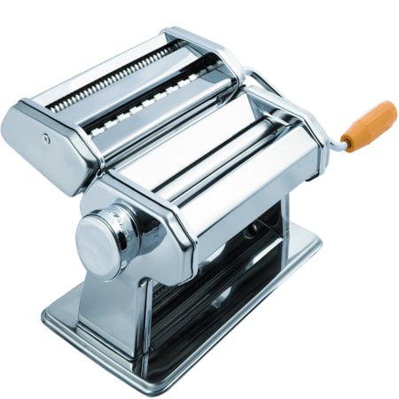 OxGord Pasta Maker Machine - Stainless Steel Roller for Fresh Spaghetti Fettuccine Noodle Hand Crank (Best Pasta Machine For Fondant)