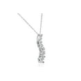 thumbnail image 2 of Pompeii 1/2ct Real Diamond Journey Pendant Necklace 14K White Gold (G/H,I2-I3), 2 of 6