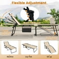 thumbnail image 6 of Costway 2 PCS Oversize Folding Chaise Lounge with Adjustable Backrest Pillow Pocket Beige, 6 of 9