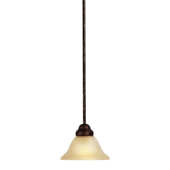 Woodbridge Lighting Anson 1 Light Steel Mini Pendant in Marbled Bronze