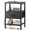 Charcoal Black Wood Grain Print, variant on Nightstand with Charging Station, Bed Side Table with Adjustable Fabric Drawer, Night Stand for Bedroom, 3-Tier Storage End Table, for Living Room, White Maple