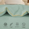 thumbnail image 4 of Qocolhg Comforter Duvet Insert,Quilted Comforters Queen Size,All Season Duvet, Soft Lightweight Prewashed Bed Comforter,Warm Down Alternative Bedding Comforter with Corner Tabs,Clearance,Green, 4 of 6