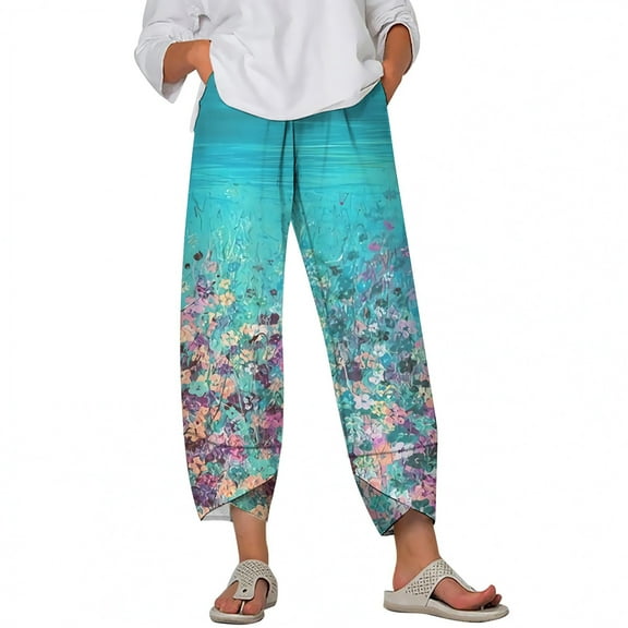 CLOOCL Women Trousers Vintage Flowers Graphic 3D Printed Loose Plus Size Long Pants Female Casual Jogging Pants