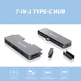 thumbnail image 4 of docooler 7-in-1 Type-C Hub with USB3.0 Audio HD Port TF Card Slots Compatible with Pro Type-C Phone Tablet Laptop, 4 of 7