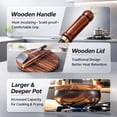 thumbnail image 5 of Japanese Cooking Cast Iron Pot, Hand-Forged Non-Stick Iron Pan with Lid, Durable Rust-Free Wok, 5 of 7