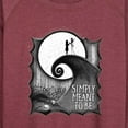 thumbnail image 3 of The Nightmare Before Christmas - Simply Meant To Be - Women's Lightweight French Terry Long Sleeve Shirt, 3 of 5