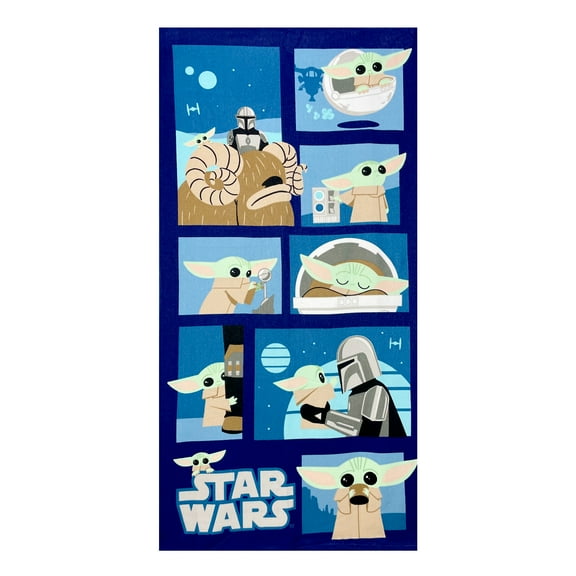 Star Wars Baby Yoda Beach Towel with Grogu Mandalorian