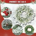 thumbnail image 4 of IC ICLOVER 24" Pre-Lit Snow Flocked Christmas Wreath with 50 LED Lights & Pine Cones, Christmas Garland Wreaths Decorations for Window Front Door Wall Décor, 4 of 9