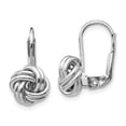 thumbnail image 6 of 14K White Gold Polished Love Knot Leverback Earrings, 6 of 6
