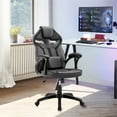 thumbnail image 2 of Armen Living Chaise de Jeu Ajustable Moderne en Faux Cuir Noir, 2 of 5