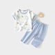 thumbnail image 4 of Ropa fina de verano para bebés, hecha de poliéster, para hombres y mujeres, para recién nacidos, con aire acondicionado, pijama de manga corta y cuello redondo., 4 of 6