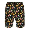 thumbnail image 3 of Goofa Flowe Rooster Printed Mens Swim Trunks Summer Quick Dry Short Beach Swimwear Bathing Suits-, 3 of 9