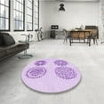 thumbnail image 4 of Ahgly Company Machine Washable Indoor Rectangle Transitional Heliotrope Purple Area Rugs, 3' x 5', 4 of 7