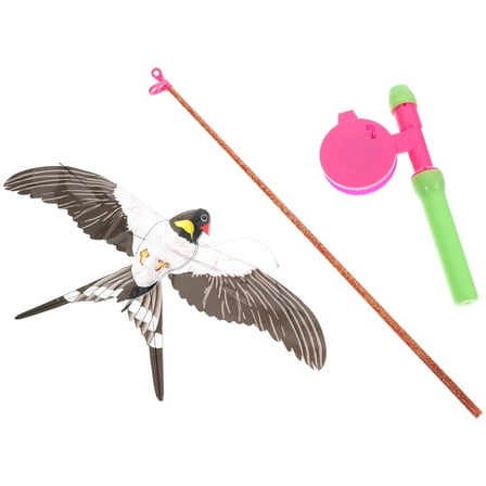 BESTOYARD Swallow Bird Kite - Easy To Fly Outdoor Kite Realistic Printed Kite For Kids And Adults, Random Color Design Flying Kite With Fishing Pole, Perfect For Family Activities And Out