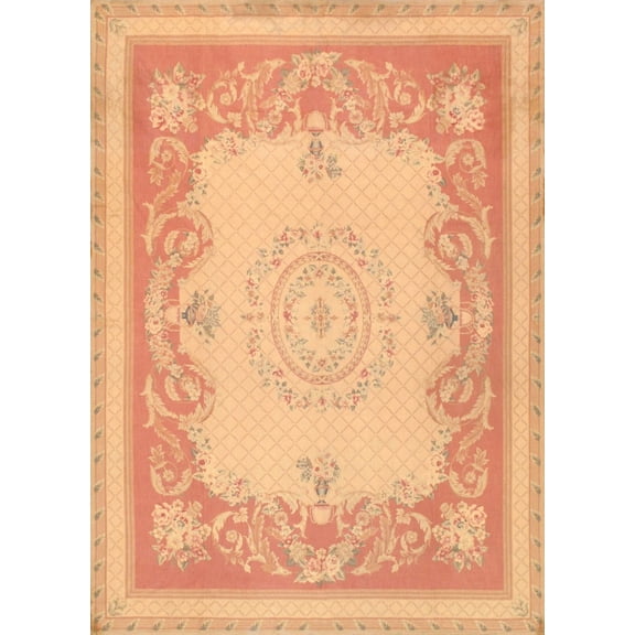 Pasargad Home Abusson Collection Hand-Knotted Wool Area Rug