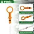 thumbnail image 5 of Unique Bargains Engine Oil Dipstick Oil Level Dip Stick Double Hole Indicator for Nissan 180SX 1989-1998 SR20DET Plastic No.1114052F00 Yellow, 5 of 6