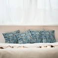 thumbnail image 4 of Ambesonne Blue Throw Pillow Cover 4 Pack, Denim Patchwork, 18", Blue, 4 of 5