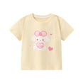 thumbnail image 2 of Favoffer Summer Unisex Kids Multicolor Cartoon/Ice-Cream/Strawberry Graphic Tee Round Neck Short Sleeve Loose Fit Fun Top Casual Travel Home Play 2-10Y, 2 of 3