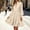 Khaki, variant on QSAWXQZ Women's Long Sleeve Mini Dress V Neck Tiered Ruffle Hem Lantern Sleeve A Line Dress for Casual Fall 3XL