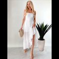 thumbnail image 4 of Vestido de Verano para Mujer, Estilo Bohemio, Informal, con Espalda Descubierta, Bandeau, Volantes y , para Playa L, 4 of 9