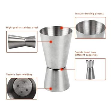 OPDBN Steel Double Single Shot Measure Spirit Bar Cocktail Drink Cup