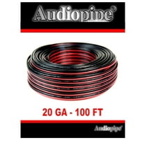100' Feet 20 GA Gauge Red Black 2 Conductor Speaker Wire Audio Cable Audiopipe