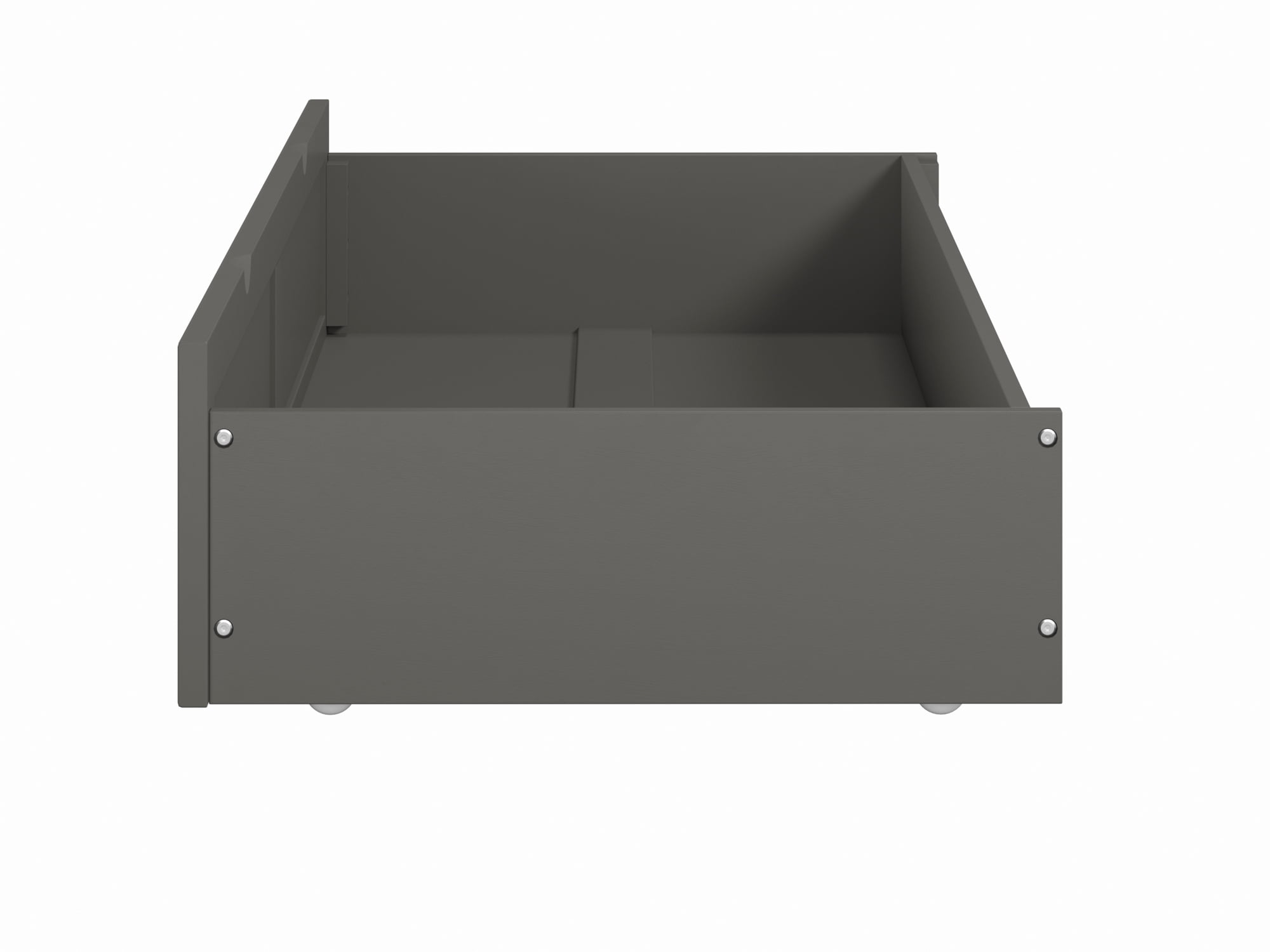AFI Under Bed Foot Drawer Storage Drawer for Platform Beds, Full, Grey