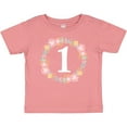 thumbnail image 3 of Inktastic 1st Birthday Rose Flower Wreath Girls Girls Baby T-Shirt, 3 of 5