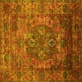 thumbnail image 1 of Ahgly Company Indoor Square Oriental Yellow Industrial Area Rugs, 7' Square, 1 of 4