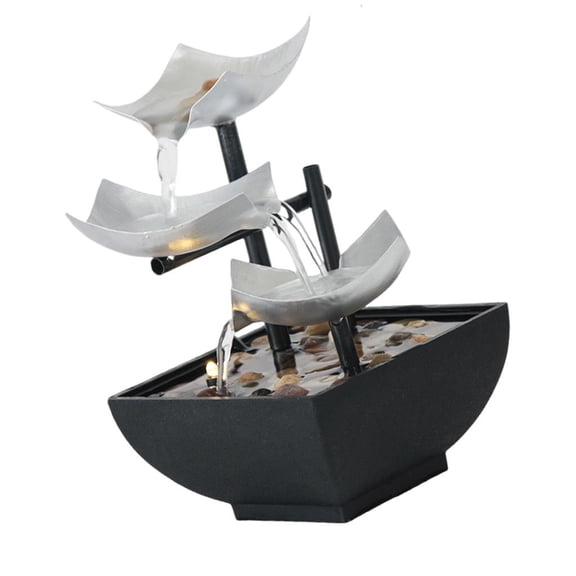 Tabletop Fountain Desktop Electric Water Fountain Decoration Indoor Portable Tabletop Decorative Waterfall for Home