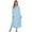 Blue Leopard Print, variant on Women's House Dress Full Length Nightgown Button Down Housecoat Soft Cozy Long Sleeve Lounge Dress Comfort Sleepwear Nightdress, 3XL, Cherry Blossom Pink Violet