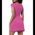 thumbnail image 2 of Vestido Deportivo de Golf para Mujer, Corta, Cuello Cuadrado, Abertura Lateral, Doble Forro, Rosa, Talla L, 2 of 9