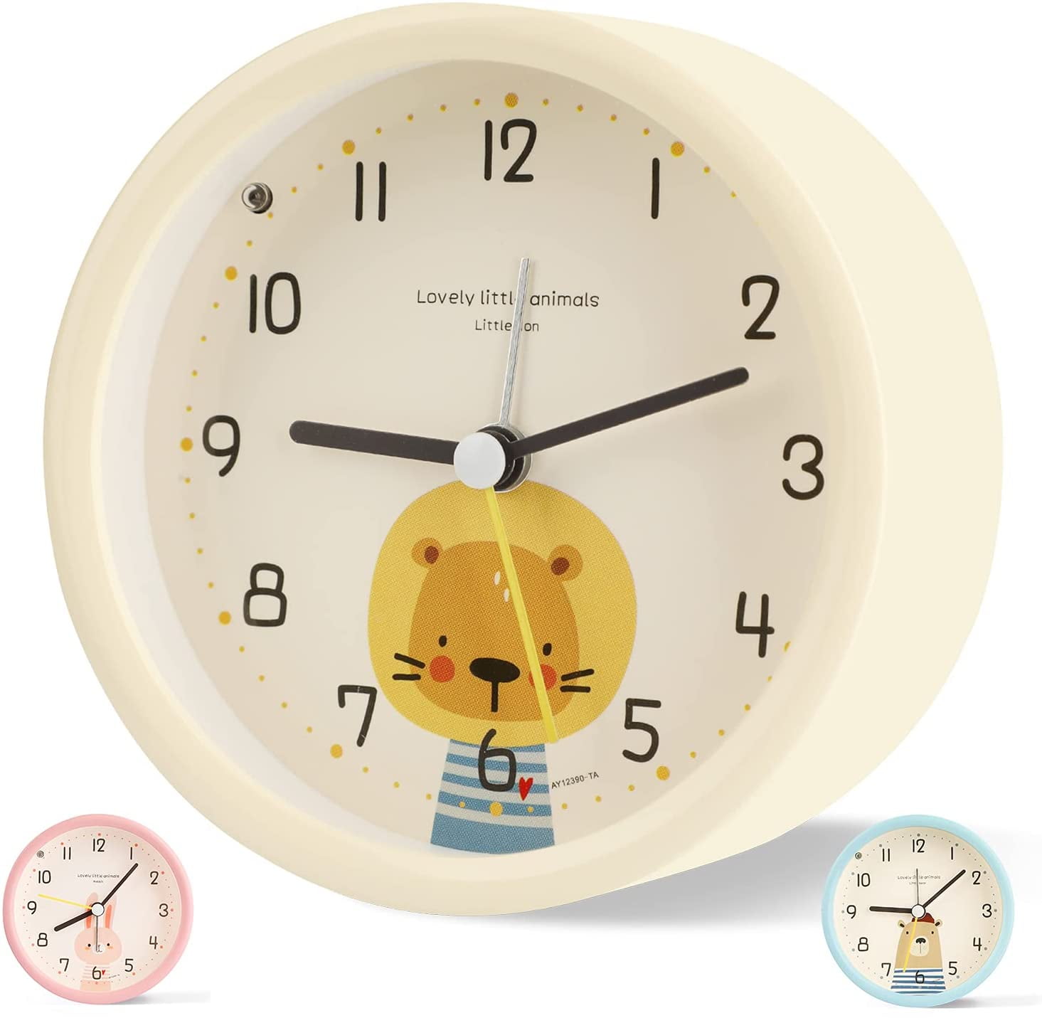 Details about   Alarm Clock Silent Snooze Clocks Plastic Kids Bedroom Decor Home Gift Quartz New 