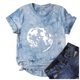 thumbnail image 5 of Camiseta con estampado de sol y luna para mujer, camiseta de manga corta con cuello redondo, camiseta informal divertida y bonita para chica adolescente OAVQHLG3B Store  lin121212, 5 of 5