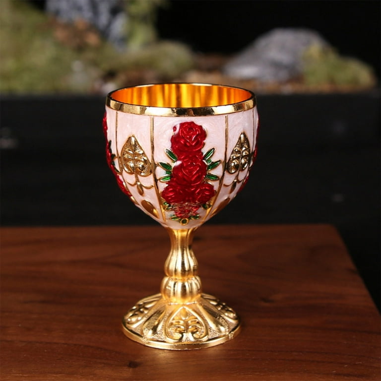 Wine Glass Cups Retro Vintage Relief Red Wine Cup 300ml Engraving