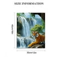 thumbnail image 3 of Autua Tiger Waterfall Tree Print Canvas Wall Art Home Decor 12x16 in, 3 of 5